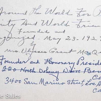 FIRST WOMEN AVIATORS CLUB - AVIATION HISTORY MEMORABILIA