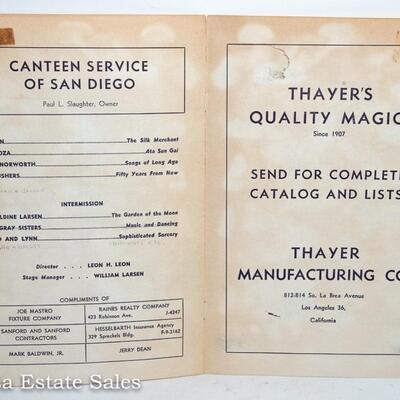 1946 -  MAGIC SHOW PROGRAM WITH MAGICIAN AUTOGRAPHS