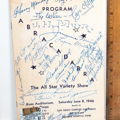 1946 -  MAGIC SHOW PROGRAM WITH MAGICIAN AUTOGRAPHS