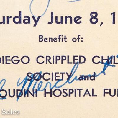 1946 -  MAGIC SHOW PROGRAM WITH MAGICIAN AUTOGRAPHS