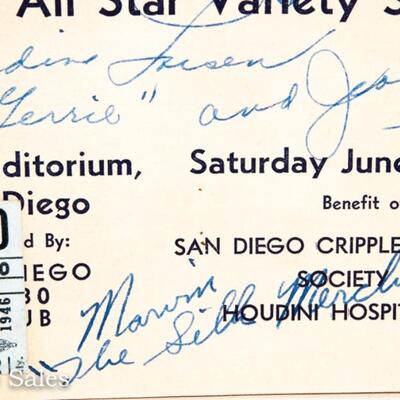 1946 -  MAGIC SHOW PROGRAM WITH MAGICIAN AUTOGRAPHS