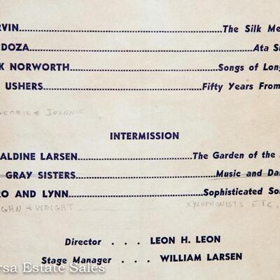 1946 -  MAGIC SHOW PROGRAM WITH MAGICIAN AUTOGRAPHS