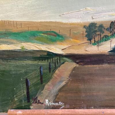 A - 332 Original Oil Painting on Board "Dirt Road" by Glen Ranney