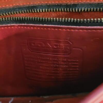 Lot 98: Vintage Original COACH Red Leather Purse