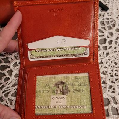 Lot 112: Nobile Leather Wallet & Clip On Bag Made in Italy