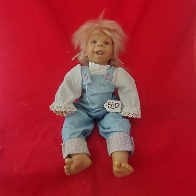 Doll in Blue overalls