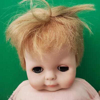 Plastic Doll with Blond Hair