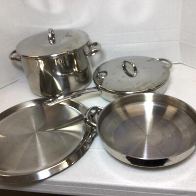G562 Lot of Stainless Steel Pots & Pans
