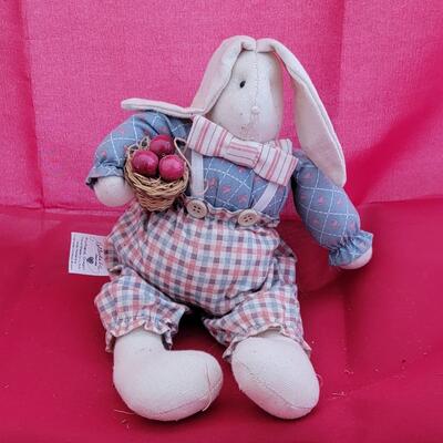Cute Bunny Doll Holding a Basket