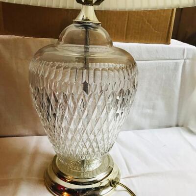 Waterford Style Cut Glass Lamp