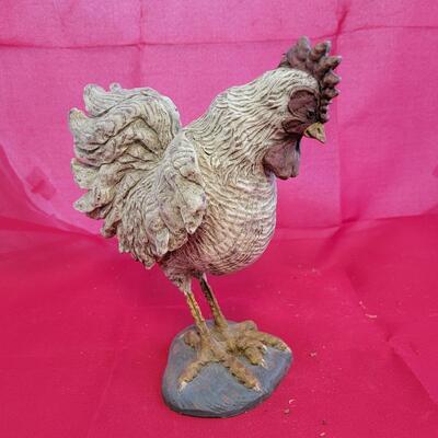 Tired Rooster Statue
