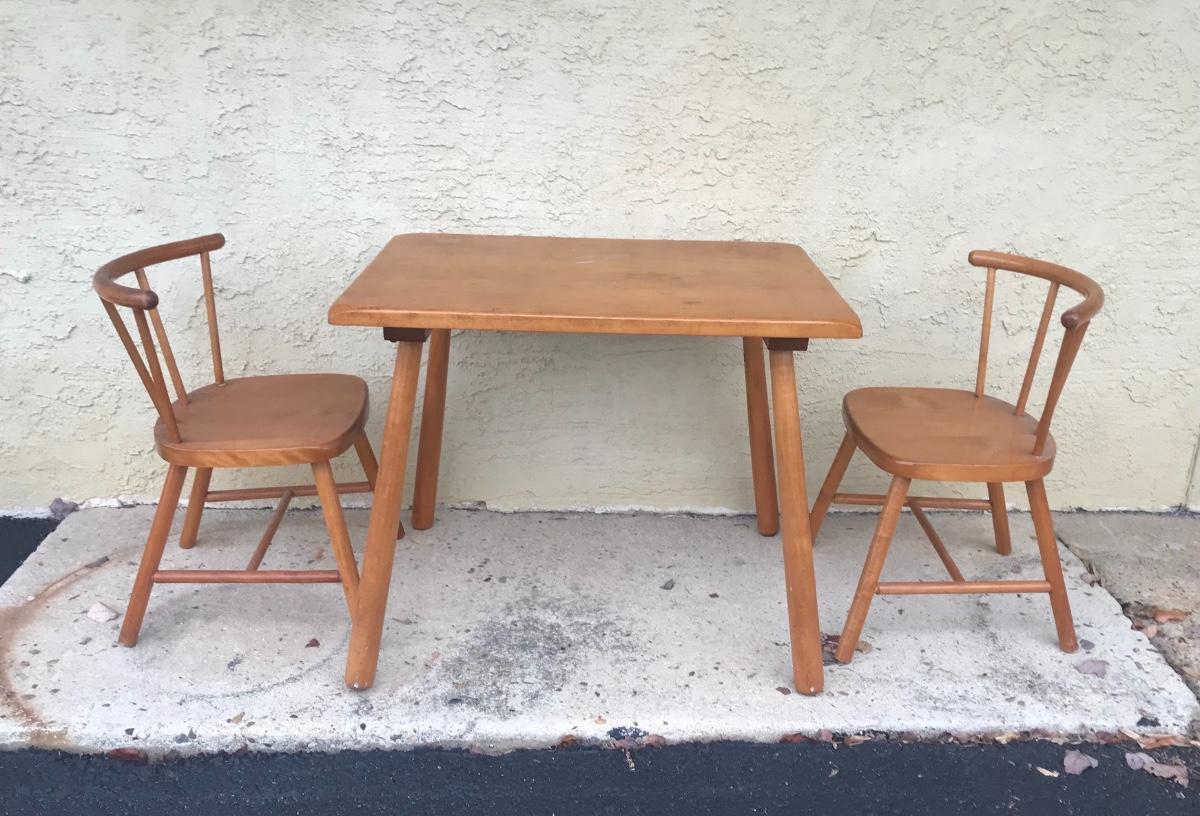 Lot 271 Vintage Children’s Table and Chairs