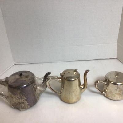 G576 Lot of Hotel Silver Plated Tea Pots