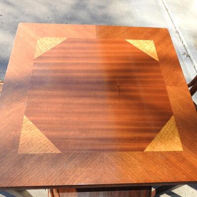 Beautiful vintage card table and 3 ice cream chairs