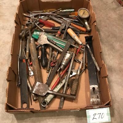 Flat of drill bits chisles and misc
