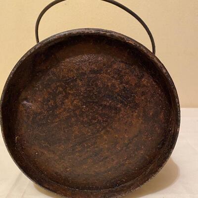 Vintage black milk can with lid and handle