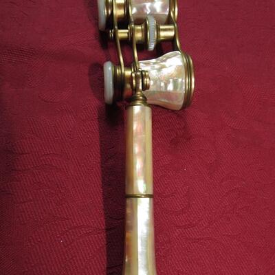 Mother of pearl vintage opera glasses