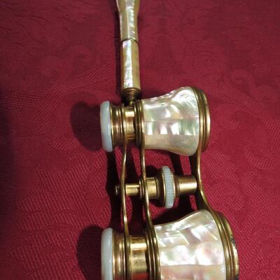 Mother of pearl vintage opera glasses