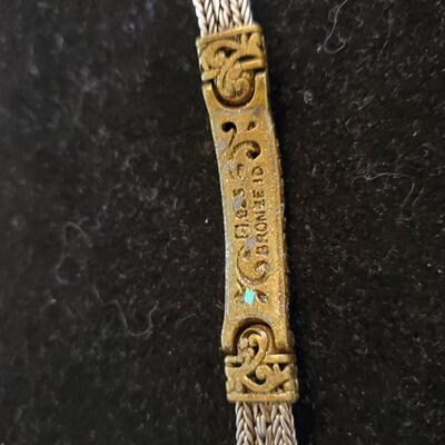 Silver and Bronze ID Bracelet
