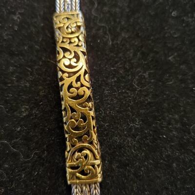 Silver and Bronze ID Bracelet