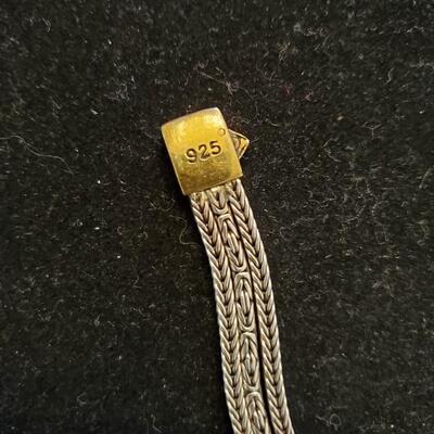 Silver and Bronze ID Bracelet