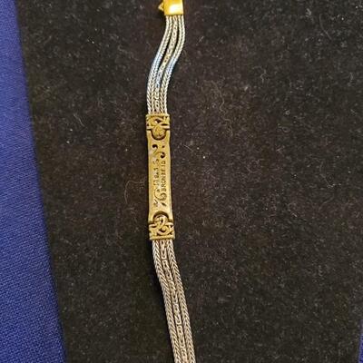 Silver and Bronze ID Bracelet