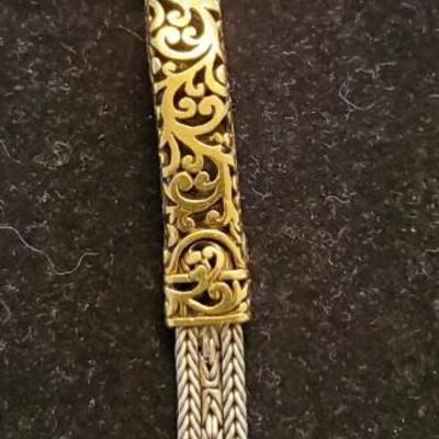 Silver and Bronze ID Bracelet