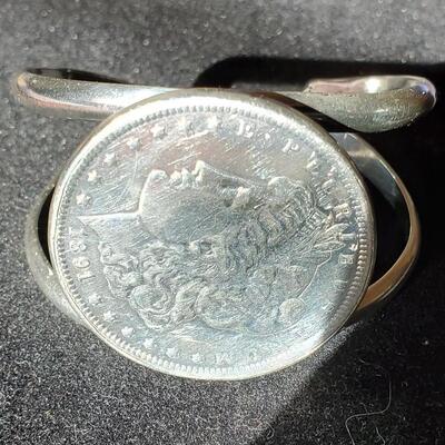 1891 Morgan Silver Dollar cuff