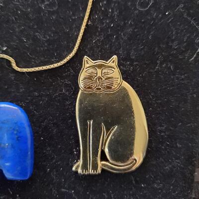 3 Pendant 14K Necklace