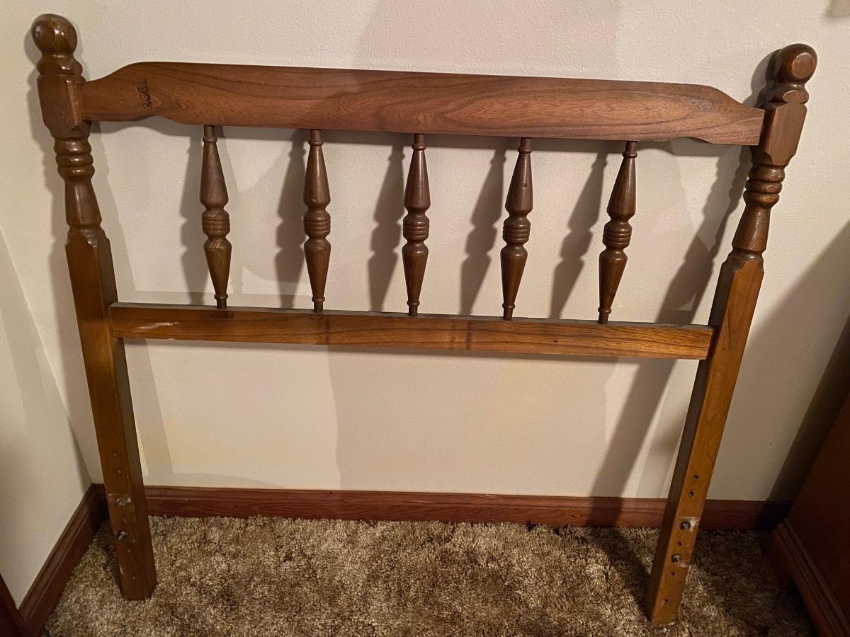 Vintage maple twin headboard