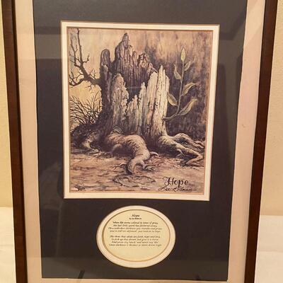 Framed print signed by Lee Roberson
