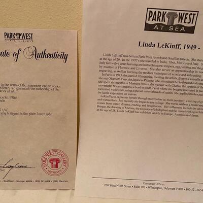 Seriolithograph by Paris artist Linda LeKinff