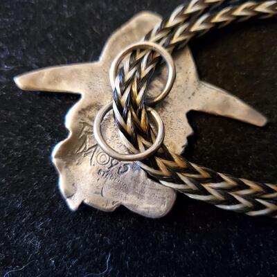 Women's Men's Braided Silver Bolo Tie