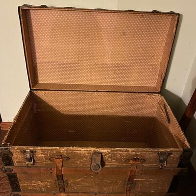 Large antique trunk - B