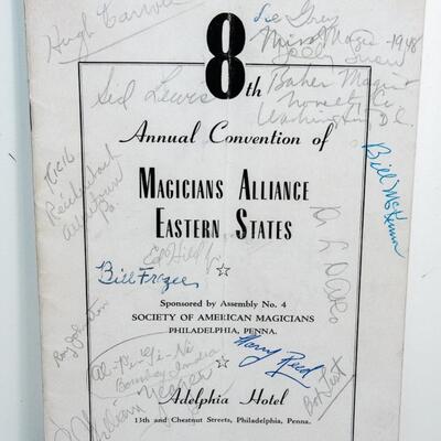 MAGICIAN"S CONVENTION PROGRAM - with AUTOGRAPHS
