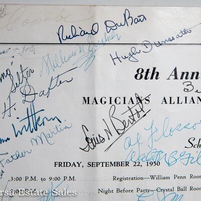 MAGICIAN"S CONVENTION PROGRAM - with AUTOGRAPHS