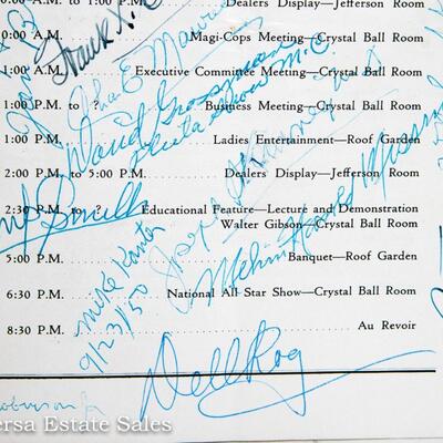MAGICIAN"S CONVENTION PROGRAM - with AUTOGRAPHS