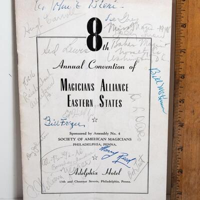 MAGICIAN"S CONVENTION PROGRAM - with AUTOGRAPHS