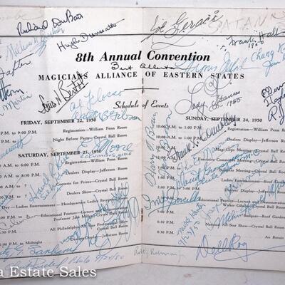 MAGICIAN"S CONVENTION PROGRAM - with AUTOGRAPHS