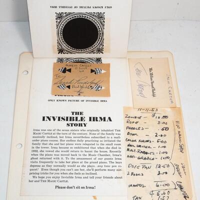 MISC. MAGIC SCRAPBOOK PAGE - INCLUDES JACK CARTER - EFREM ZIMBALIST JR.  AUTOGRAPHS