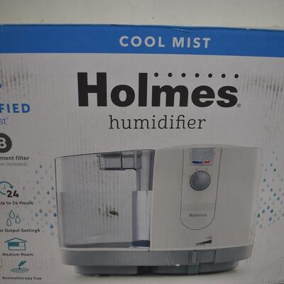 Holmes Cool Mist Humidifier With Filter Monitor, White, Used, Good Condition