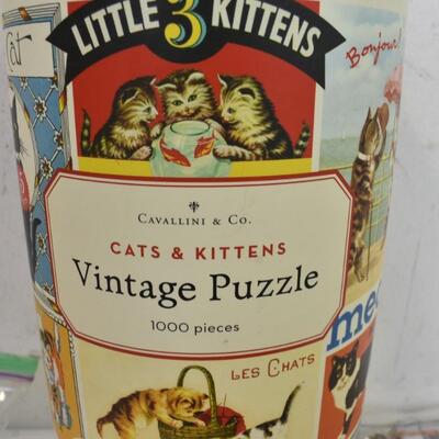 10 pc Puzzles & Games, Vintage Puzzle, Uno, Crazy 8s, Aqua Sand