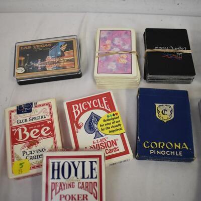 15 Decks of Playings Cards, Las Vegas, Bee, Used and New Decks