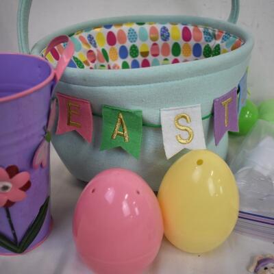 Easter Décor: Baskets, Eggs, Grass, Spring Sign, Hanging Decorations