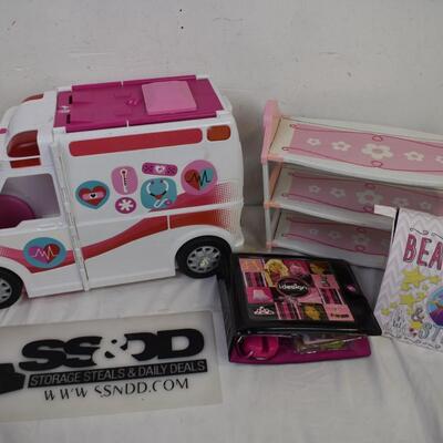 4 pc Toys, Barbie i Design, Barbie Truck, Princess Mailbox