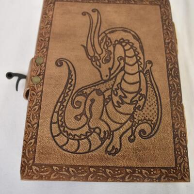 Leather Bound Book, Dragon, Empty Pages
