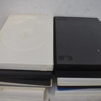Lot of 25 CD/DVD Cases, Assorted Colors