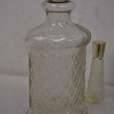 6 pc Perfume/Cologne Bottles, Avon, Clear Glass