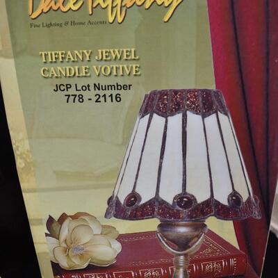 Dale Tiffany Tiffany Jewel Candle Votive, Orignal Box, Near New Condition