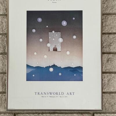 Lot 201 Folon Etchings Exhibition Poster Framed Transworld Art 1979